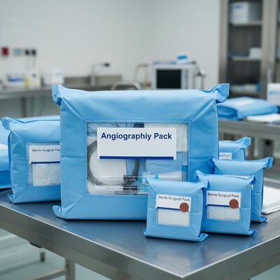 Steam Sterilization Sterile Surgical Packs with Non-woven Fabric and Angiography Pack for Hospitals
